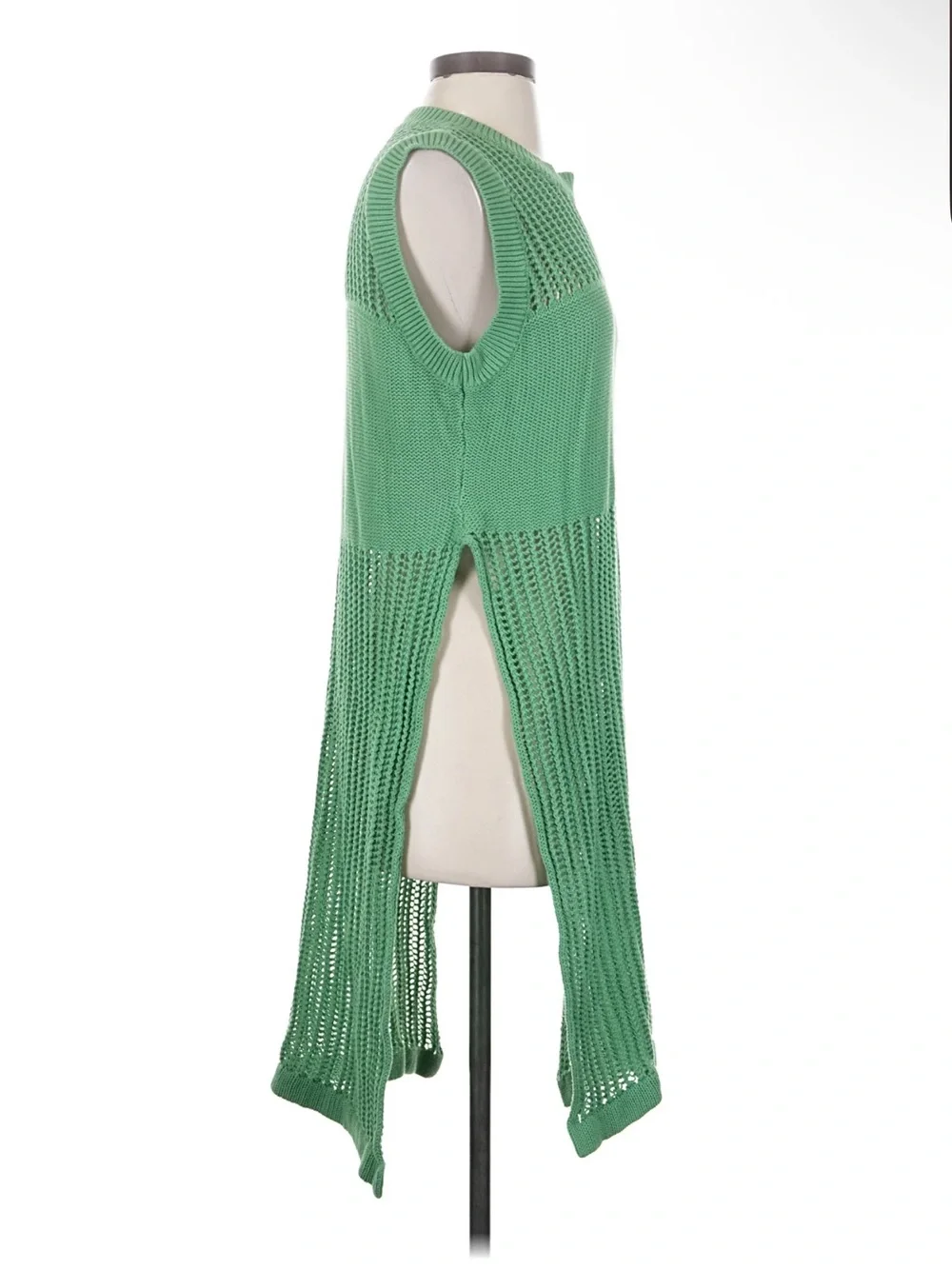 Free People Green Crochet Knit Cover-Up Dress - Women Swim